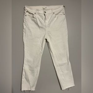 H&M High Waist Straight Leg White Jeans. Size: 14. New never been worn